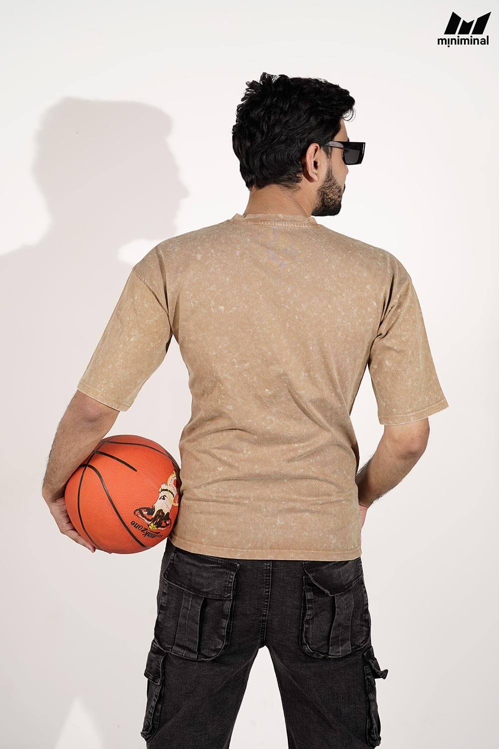 Premium Acid Wash Drop Shoulder | Biscuit - Image 3