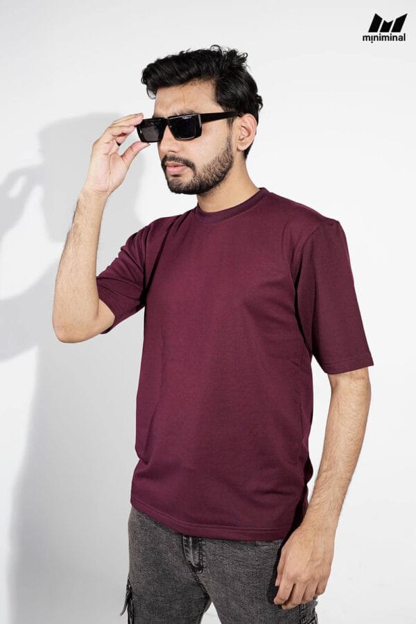 Premium Terry Drop Shoulder | Maroon