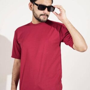 Premium Terry Drop Shoulder | Wine Red