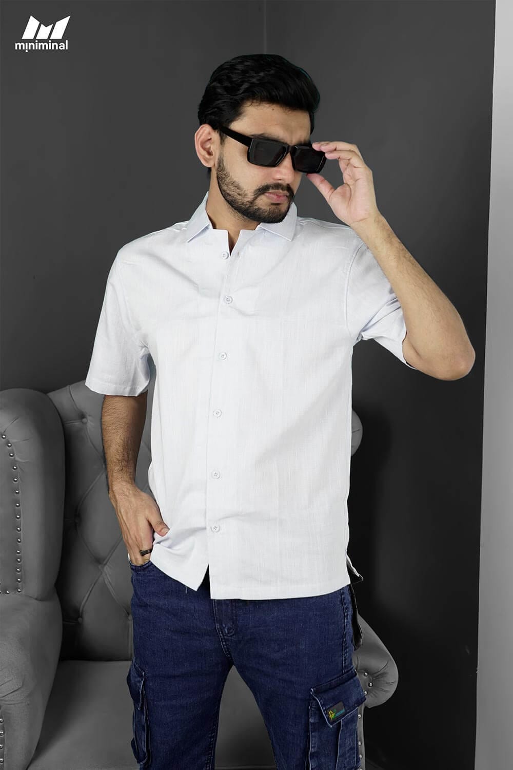 Miniminal Premium Half Sleeve Cuban Shirt | D3 - Image 4