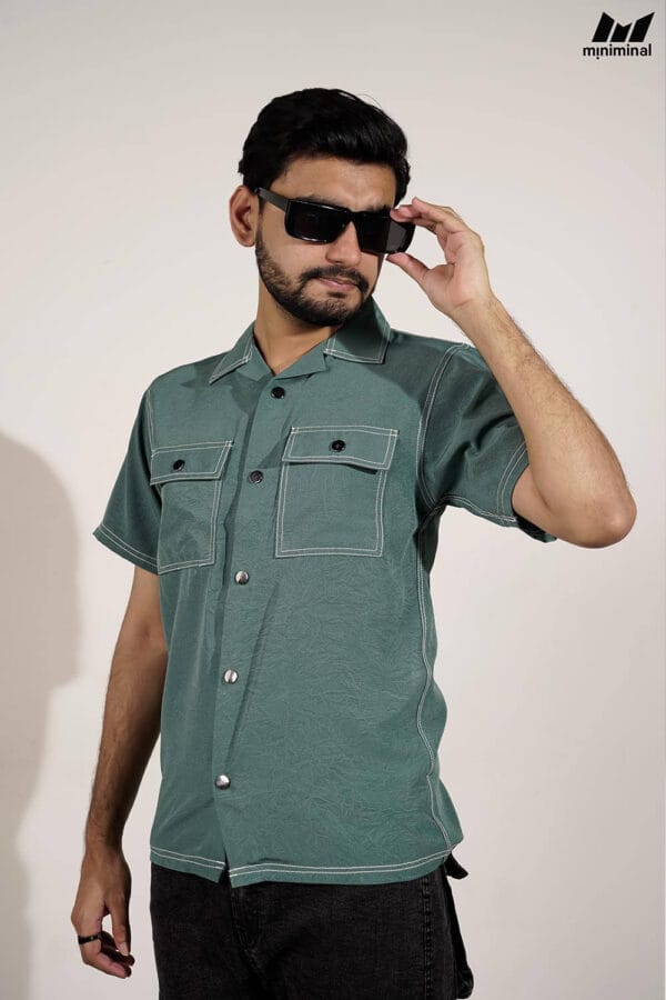 Miniminal Premium Half Sleeve Cuban Shirt | C3 - Image 4