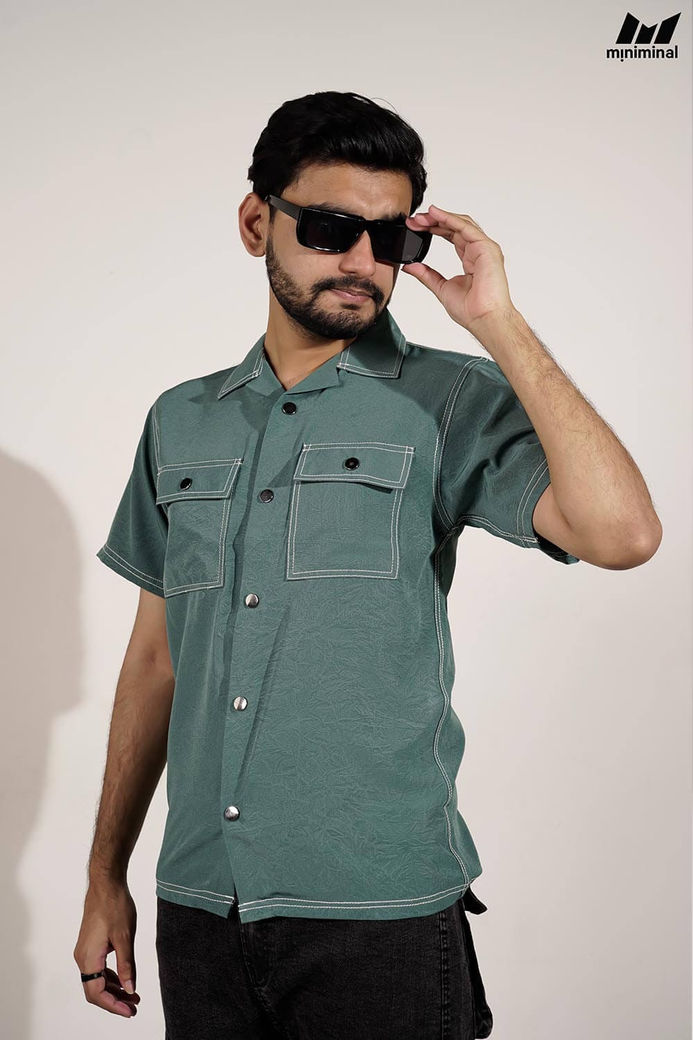 Miniminal Premium Half Sleeve Cuban Shirt | C3 - Image 4